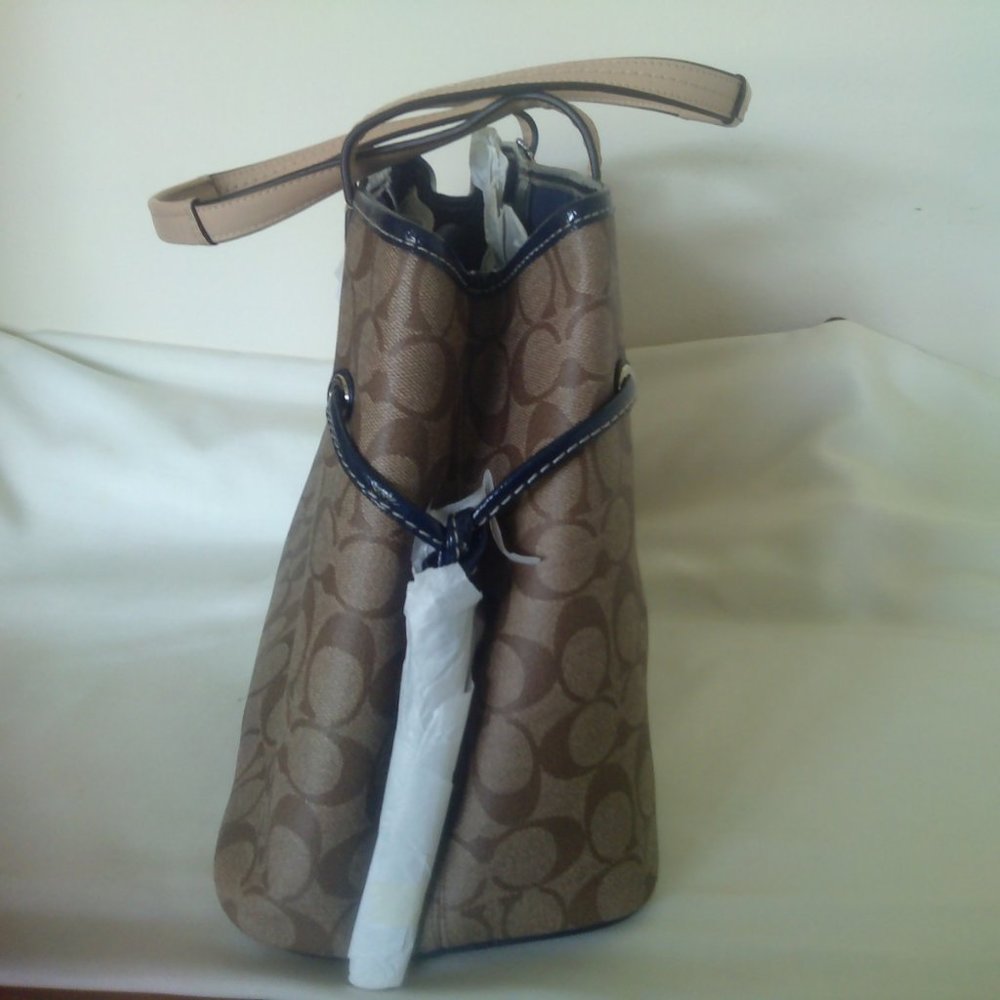 Coach Signature Stripe PVC Carryall - Picture 5 of 13